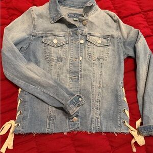 Maurices Lace-Up Side Denim Jacket